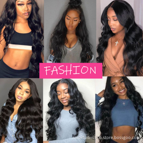 Wholesale Indian Remy Human Hair Wig with Closure Brazilian lace Closure front Wig 5*5 loose body Wave human hair wig